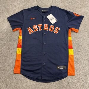 Nike Alex Bregman Houston Astros Jersey YOUTH Boys Sz L Blue MLB Baseball NWT